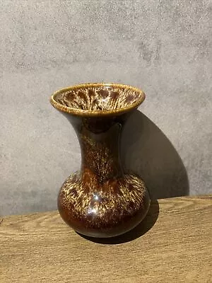 Buy Small Vintage Glazed Ceramic Brown Cream Honeycomb Bud Vase • 10.99£