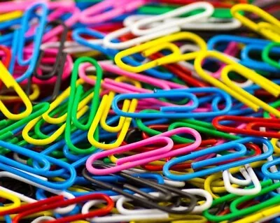 Buy Paper Clips 28mm In 20 Coloured Choices Inc Assorted,  Mixed Colours & Zebra UK • 2.20£
