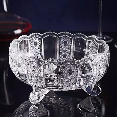 Buy SG Traders Glass Fruit Bowl Crystal Clear Footed Decorative Jars Sweet Bowls • 15.99£