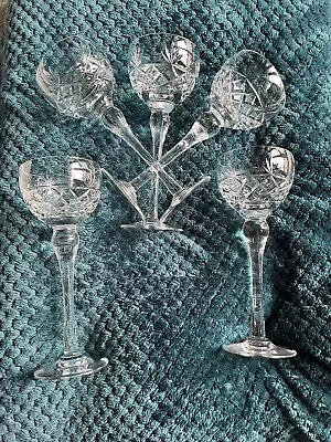 Buy 5 Royal Brierley Crystal Cut 'Regent' Hock Wine Glass 7.5  Tall • 40£