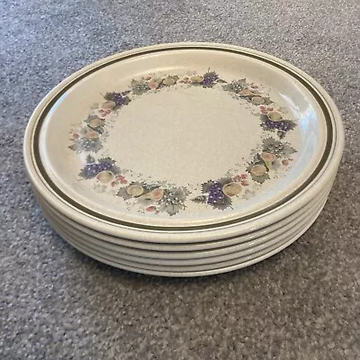 Buy 6 Royal Doulton Harvest Garland Lambethware  Dinner Plates Diameter 26cm • 32.99£