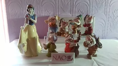 Buy Nao By Lladro Porcelain Figure : Disney Collection, Snow White, Seven Dwarfs • 675£