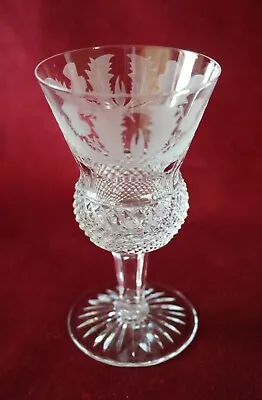Buy B) Edinburgh Crystal Thistle Pattern - Sherry Glass - Signed • 25£