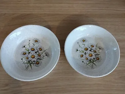 Buy Vintage Two Kernewek Cornish Pottery Daisy Pattern Bowls Vgc. • 19.99£