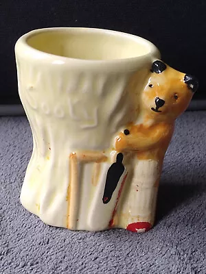 Buy Vintage Sooty Playing Cricket Egg Cup-Very Good Condition-Keele Street Pottery • 18£
