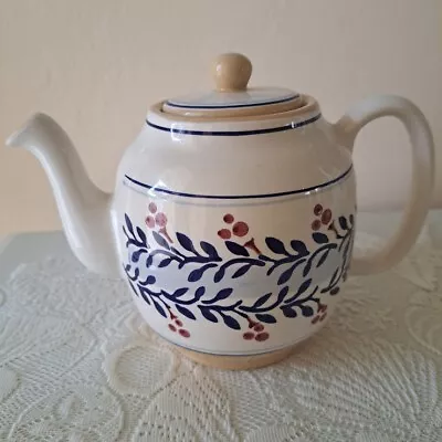 Buy Vintage Nicholas Mosse Irish Pottery BLUE VINE Teapot • 141.36£