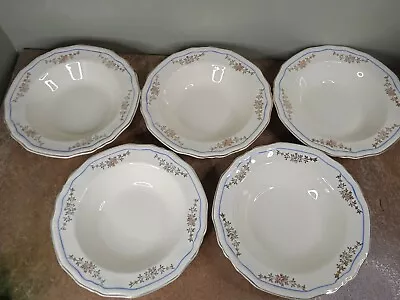 Buy Set Of Five, Vintage 1930s, Alfred Meakin, Creamware, 18cm Desert Bowls • 7.95£