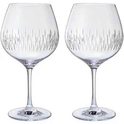 Buy Dartington Crystal Gin Copa Glasses Limelight Mitre Design In Pack Of Two BOXED • 43.32£