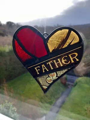 Buy Antique Stained Glass Light Catcher By Jessica Stroud Glass Art.Father Present.  • 35£