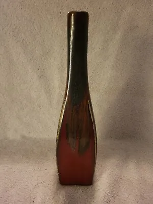 Buy Studio Art Pottery Drip Glaze Ceramic Bottle Vase Artist Signed 12 3/8  Tall • 17.17£