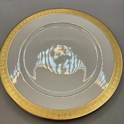 Buy Wheeling Decorating || Glass China || Dinner Plate With Gold || 10” • 14.48£