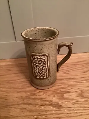 Buy Vintage Tremar Stoneware Pottery Mug  1970s Cornwall Floral Motif 12cm Tall • 6£