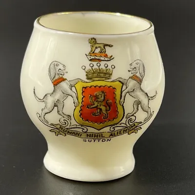Buy W H Goss Crested China - Model Of Colchester Vase - Sutton Crest • 9£
