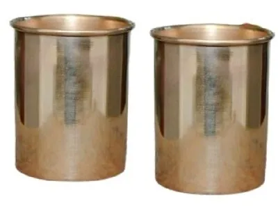 Buy Plain Copper Drinkwere Water Glass Ayurveda Based Supports Good Health Set Of 2 • 19.33£