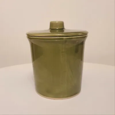 Buy Vintage Dragon Pottery Rhayader Wales Green Pottery Jar With Lid (rare)  • 25£