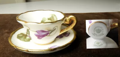 Buy Hammersley MINIATURE Cup & Saucer, Violets • 21.71£