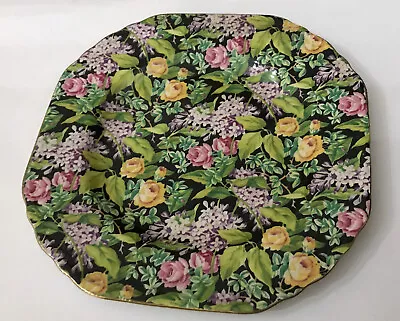 Buy VINTAGE LORD NELSON WARE CHINTZ BLACK BEAUTY ENGLAND FLORAL 16.5cm SIDE PLATE • 15£