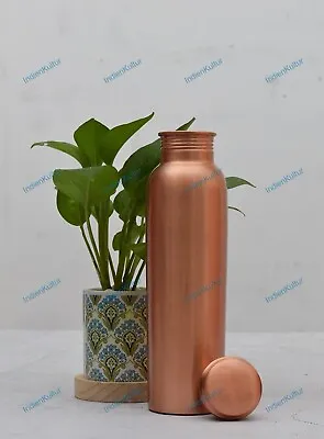 Buy 900 Ml Copper Water Bottle Bedroom Bottle Inbuilt Copper Vessel For Drinking • 22.14£