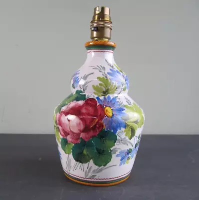 Buy Vintage Hand Painted Pottery Table Lamp - Made In Italy • 24£