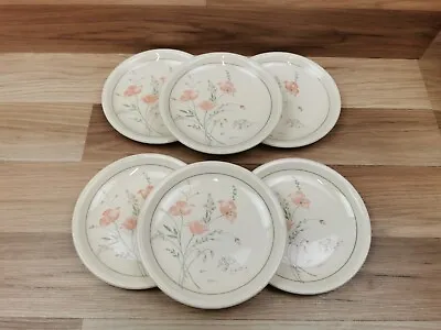 Buy 6 X Staffordshire Tableware Peach Coloured Poppy Pattern 6.75  Side Plates • 12.99£
