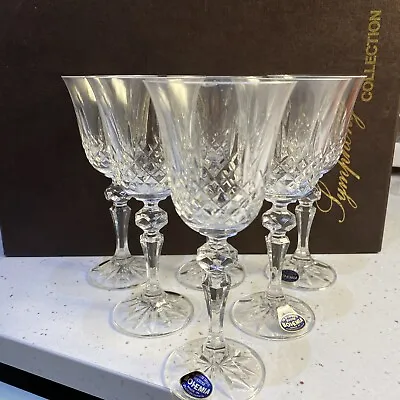 Buy 24% Lead Crystal Bohemia Boxed Wine / Spirit Glasses New Set Of 6 Symphony Coll • 19.99£