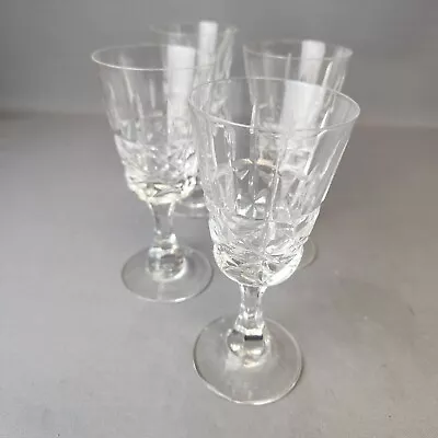 Buy Vintage Crystal Cut Glass Champagne Flute - Set Of 4 - Free P&P - Clear Wedding • 13.47£