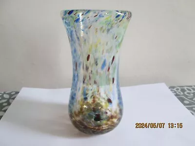 Buy Retro Multicoloured Art Glass Spatter Vase Murano? • 9.99£