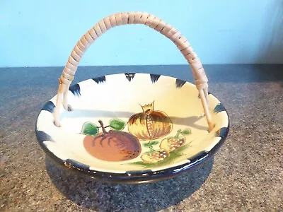 Buy Puigdemont Pottery - Fruit Bowl - With Handle - Signed • 24.99£