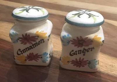 Buy 2 Vintage Toni Raymond Ceramic Spice Jars Ginger & Cinnamon • 8£