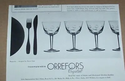 Buy 1960 Print Ad - Orrefors Crystal Glass Ragunda Simon Gate Glassware Advertising • 6.64£