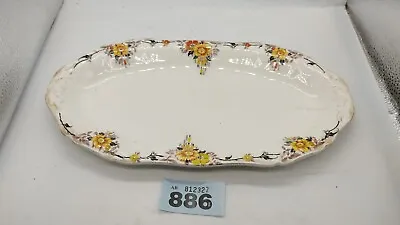 Buy Alfred Meakin England, China Ceramic Serving Plate/ Dish Flowers, Vintage • 9.89£