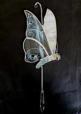 Buy Stained Glass White Butterfly Handmade Suncatcher Mothers Day Window Hanging • 22.95£