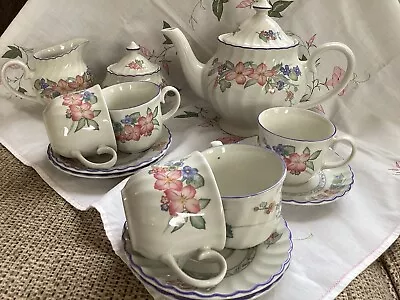 Buy Staffordshire Porcelain ‘ Cherry Orchard ‘ Tea Set With Tea Pot. • 20£