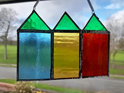 Buy Stained Glass Beach Hut Suncatcher Window Hanging Or Wall Mount. • 12.80£