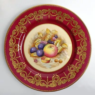 Buy A Lovely Aynsley Bone China 'orchard Gold' Signed Cabinet Plate • 38£