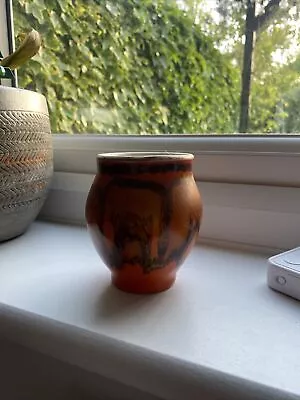 Buy Poole Pottery Delphis Antique Vase Orange Pattern Small  • 30£
