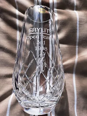 Buy Beautiful Tyrone Sperrin 1998 Irish Crystal Glass Vase Engraved  New • 19.99£