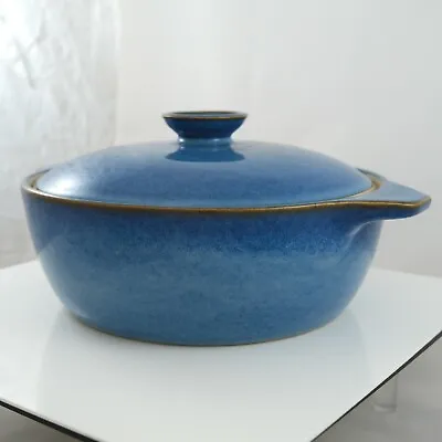 Buy Authentic English Stoneware  Blue Ceramic Pot Covered Dish • 19.21£