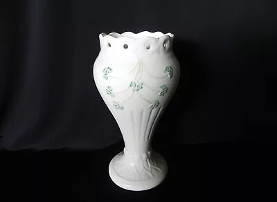 Buy Belleek IN RETROSPECT 2001 Pierced Shamrock Vase 8  Ireland • 26.36£