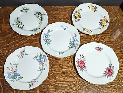 Buy 5 - Duchess ENGLISH BONE China 8  Luncheon Plates Dessert Floral Pattern Vintage • 37.88£