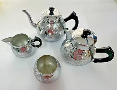 Buy Vintage Swan Brand Cromalin Tea Set The Carlton Made In England Bakelite Handles • 9.99£