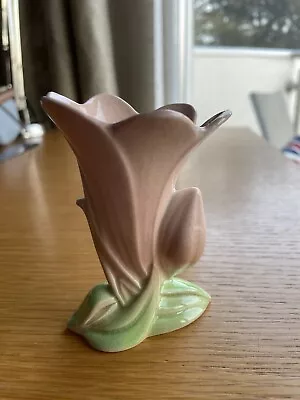 Buy Carlton Ware Pottery - Small Pink Hand Painted Lily Vase 9cm High Mid Century • 12.50£