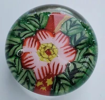 Buy Small Chinese Art Glass Flower Design Paperweight • 9.50£