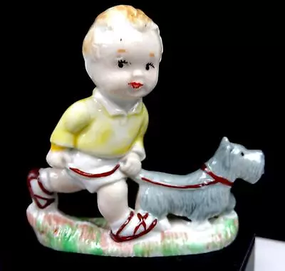 Buy Wade England Porcelain Sam Walking His Dog Vintage 4  Figurine 1959 • 85.23£