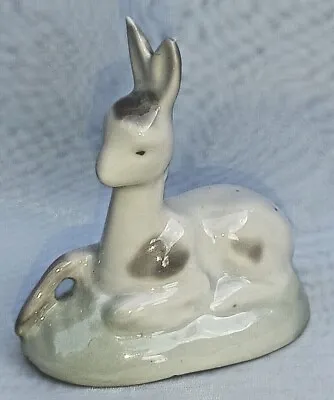 Buy Porcelain Figurine Of A Deer Cub Of The USSR Vintage Soviet Ceramics Majolica. • 14.39£