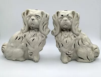 Buy Pair Of Staffordshire Pottery Pekinese Dog Figurines  • 29£