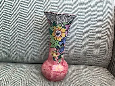 Buy Maling Pottery Pink Floral Art Deco Vase 6432 • 9.99£