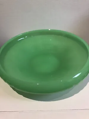 Buy Jobling Art Deco Green Glass Fruit Bowl - #6000- Uranium Jadeite Excellent • 68£
