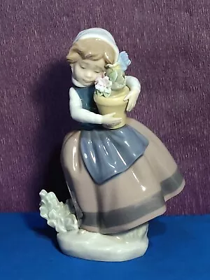 Buy Retired Vintage Lladro 5223  Spring Is Here  Girl With Pot/Flowers Figurine • 29.99£