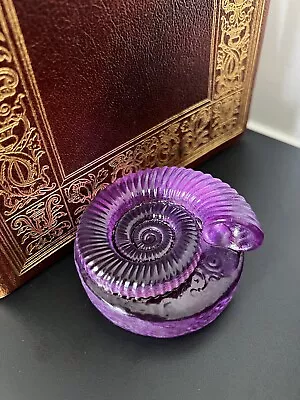 Buy Nib Robin Lehman Purple Ammonite Art Glass Fossil Paperweight • 23.67£